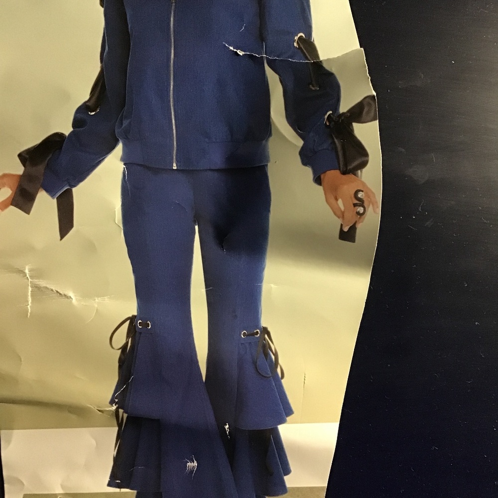 Two piece jacket and pants denim set